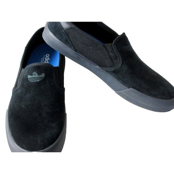 Adidas Men's Shmoofoil Slip On Suede Skateboarding Shoes Black Sizes NIB - Picture 4 of 5